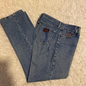 Vtg Wrangler Twenty X Tulsa Jeans Womens Size 9 10 32x31 distressed hem 0323